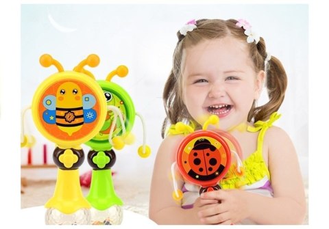 Interaktywny Bębenek Do Ręki Grzechotka Niebieski