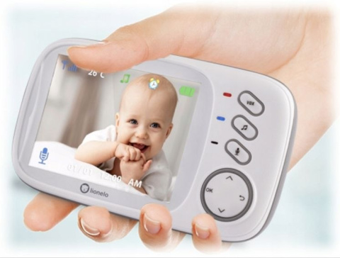 Babyline 6.1 Lionelo Niania elektroniczna do 300m, tryb nocny, melodie