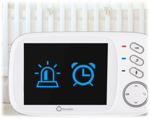 Babyline 6.1 Lionelo Niania elektroniczna do 300m, tryb nocny, melodie