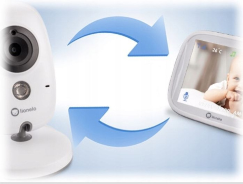 Babyline 6.1 Lionelo Niania elektroniczna do 300m, tryb nocny, melodie