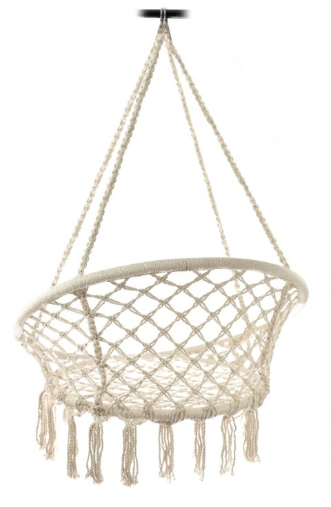 Huśtawka LUARO fotel bocianie gniazdo ecru 80cm 150kg