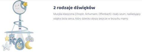 Next2Dreams Chicco Karuzela na łóżeczko Next2Me 0m+ Blue