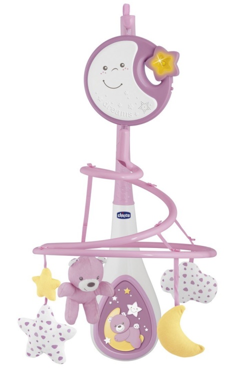Next2Dreams Chicco Karuzela na łóżeczko Next2Me 0m+ Pink