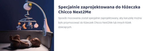 Next2Dreams Special Edition Chicco Karuzela na łóżeczko Next2Me 0m+ Natural