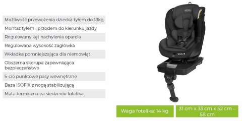 WESTIE IsoFix Babysafe 0-18kg fotelik samochodowy - czerwony