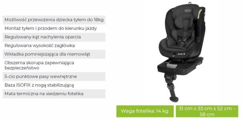 WESTIE IsoFix Babysafe 0-18kg fotelik samochodowy - niebieski