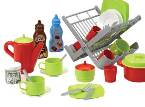 Smoby Ecoiffier Zestaw Naczyń z Suszarką