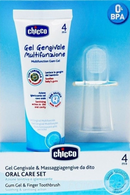 Chicco Zestaw startowy do higieny Jamy ustnej ( żel na ząbkowanie + szczoteczka do dziąseł) 02525