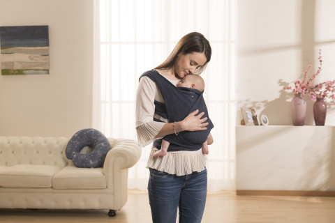 Chicco Boppy ComfyFit Nosidełko dla dziecka 0m+ do 15kg jak chusta - blue