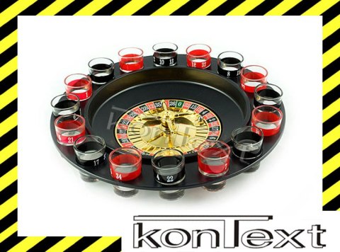 Imprezowa ruletka alkoholowa gra zestaw prezent na urodziny + kieliszki 16 szt.