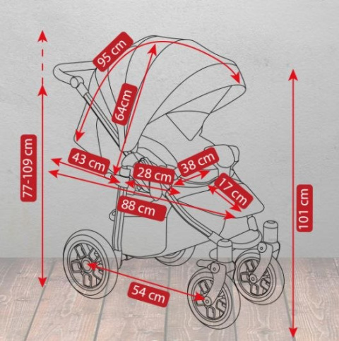 EOS Camarelo wózek spacerowy E-08