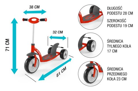 Milly Mally Hulajnoga Crazy scooter Red (0028, Milly Mally)