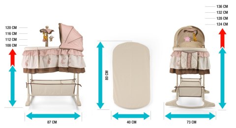 Kołyska z pilotem Cream