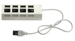 Hub USB High Speed rozdielacz portów rozgałęźnik z wyłącznikami 4 gniazda LED