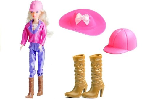 Zestaw Lalka i Koń w Stajni + Akcesoria Biały