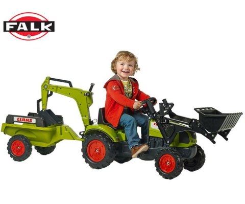 FALK Traktor z Przyczepą CLAAS Arion Backhoe ŁYŻKA + Ładowarka Od 2 Lat