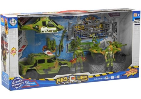Zestaw Wojsko Helikopter Wojskowy Quad Figurki