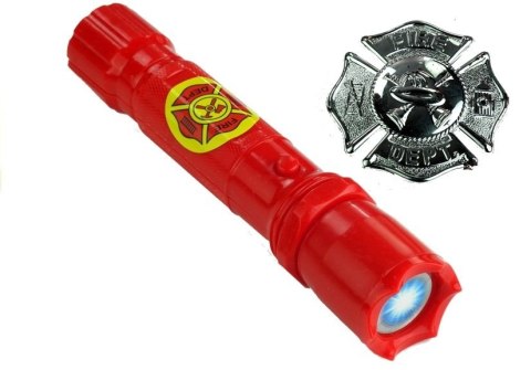 Duży Zestaw Strażaka Hełm Gaśnica Megafon + 8 Elem