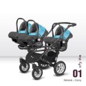 BabyActive TRIPPY 2w1 wózek dla trojaczków głęboko-spacerowy