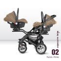 BabyActive TWINNI 2w1 wózek bliźniaczy głęboko-spacerowy