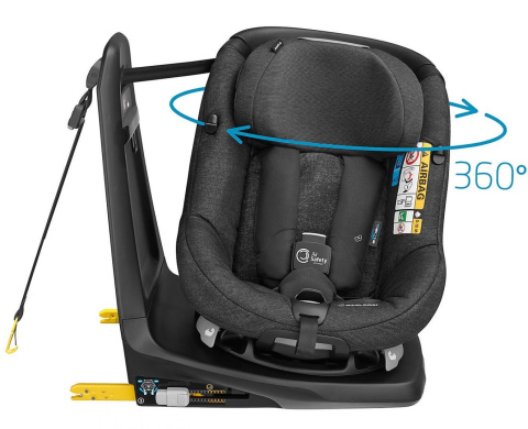 AxissFix Air i-Size Maxi-Cosi fotelik obrotowy z poduszkami powietrznymi od 4m+ do 4lat 61cm-105cm - Nomad Grey