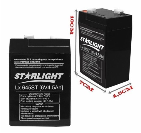 Akumulator Żelowy AGM Do Auta Na Akumulator 6V5Ah