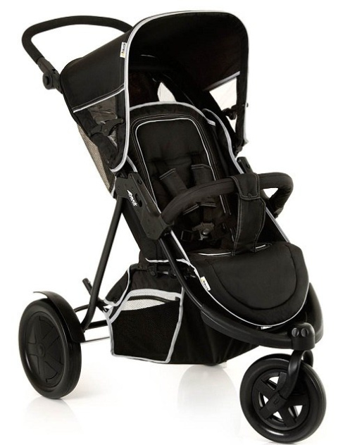 Trójkołowy spacerowy wózek bliźniaczy rok po roku HAUCK FREERIDER SH + FOLIA - Czarny