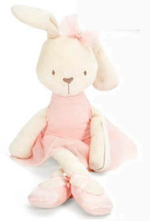 Maskotka pluszowa pluszak przytulanka królik zajączek w różowej sukience 42cm