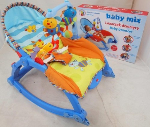 Leżaczek bujaczek z muzyką 3w1 do 18kg Baby Mix 130824