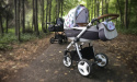 MOMMY Spring - Summer 3w1 BabyActive wózek głęboko-spacerowy + fotelik samochodowy Kite 0-13kg - NIGHT PARADISE 12