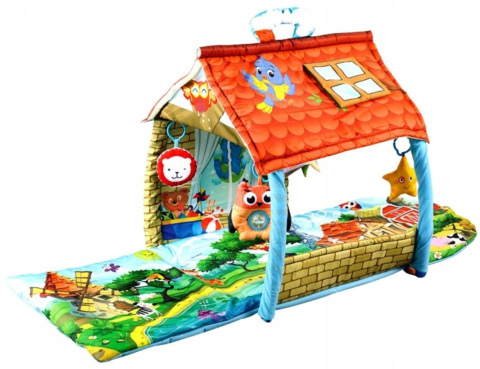 AGNES Plus Lionelo 2w1 mata edukacyjna + domek