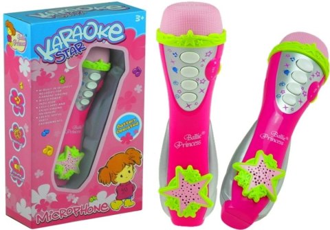 Różowy Mikrofon Karaoke Dziecięcy + 10 Melodii