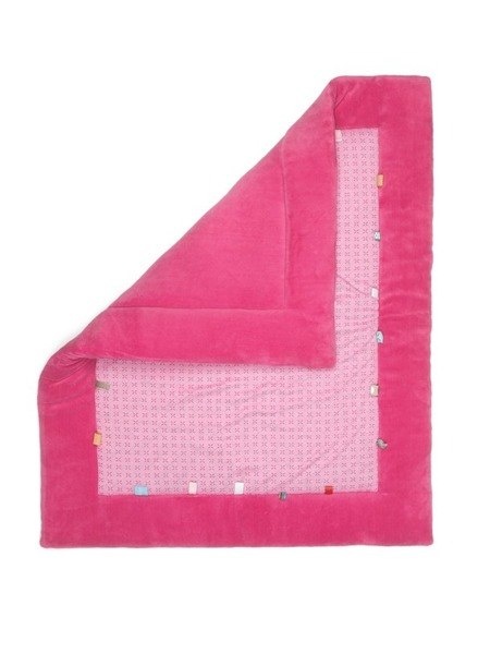 SNOOZEBABY Mata do zabawy 105x85 ciemno różowa