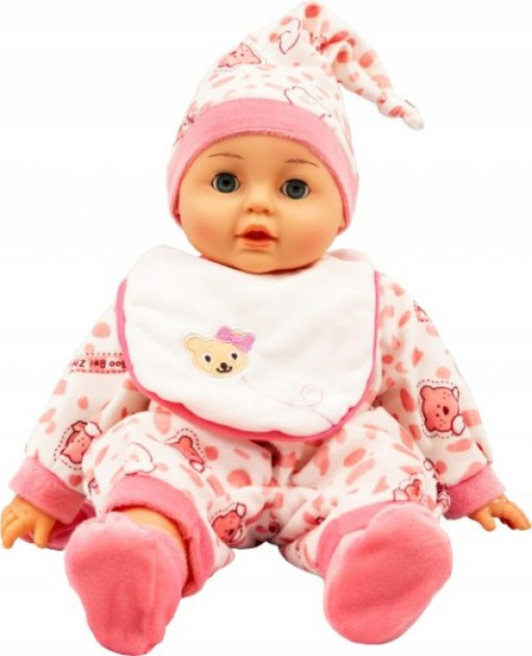 LALKA BOBAS MÓWI I ŚPIEWA POLSKI 45CM+SMOCZEK_80 MARIOTOYS