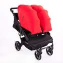EASY TWIN 3.0 Baby Monsters wózek bliźniaczy - wersja spacerowa Red