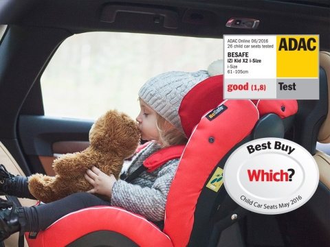 iZi Kid i-Size X2 BeSafe 0-18 kg zalecane 6m+ fotelik samochodowy - samochodowa harmonia 50