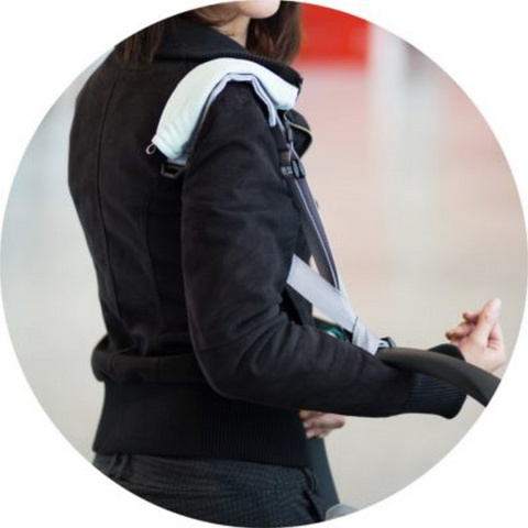 Rollersy - Adaptery z kółkami do fotelików samochodowych Maxi Cosi, Cybex, BeSafe, X-Lander, Joie, Safety 1st, Nuna - Frost Mint