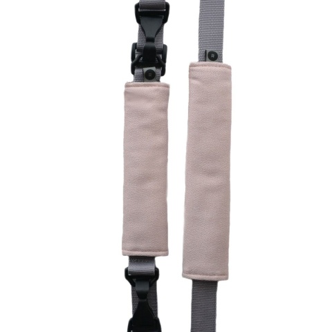 Rollersy - Adaptery z kółkami do fotelików samochodowych Maxi Cosi, Cybex, BeSafe, X-Lander, Joie, Safety 1st, Nuna - Soft Rose