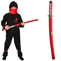 Strój Ninja Wojownik Ninjago Kostium Bluza Spodnie Miecz Pas Chusta dla dziecka 110 cm