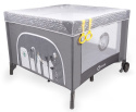 STELLA kojec łóżeczko Lionelo, otwierany bok, moskitiera, uchyty do wstawania - grey scandi