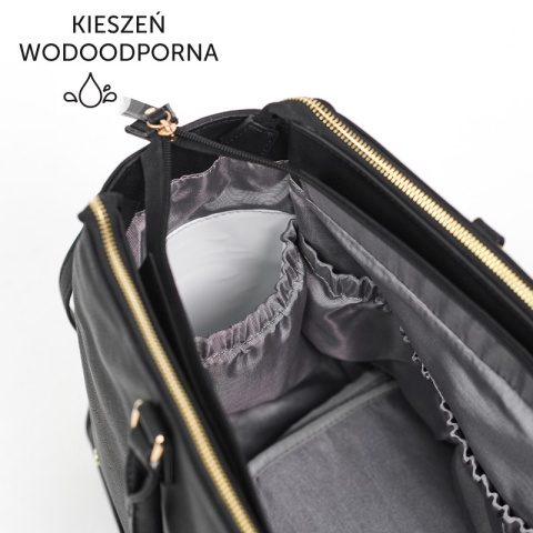 CARLA JOISSY to niezwykła torba dla Mamy o wyglądzie damskiej torebki - Black/Gold