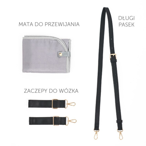 CARLA JOISSY to niezwykła torba dla Mamy o wyglądzie damskiej torebki - Black/Gold