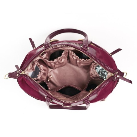 LUNA 2w1 JOISSY to połączenie torby i plecaka dla mamy - Burgundy