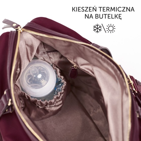 LUNA 2w1 JOISSY to połączenie torby i plecaka dla mamy - Burgundy