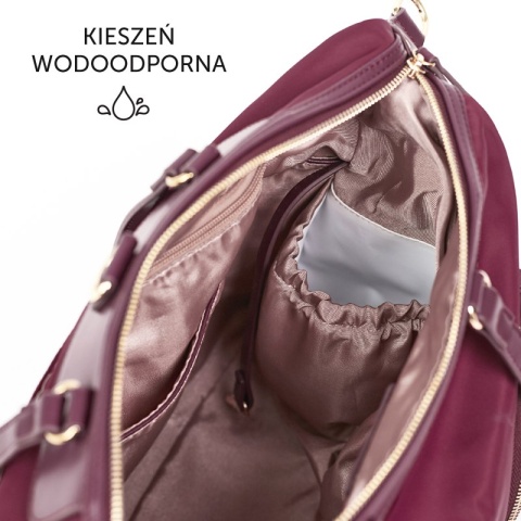 LUNA 2w1 JOISSY to połączenie torby i plecaka dla mamy - Burgundy
