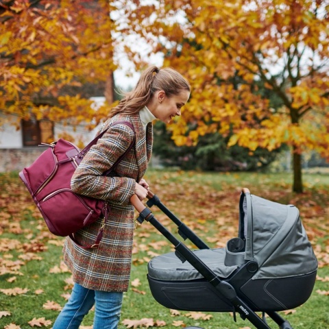 LUNA 2w1 JOISSY to połączenie torby i plecaka dla mamy - Burgundy