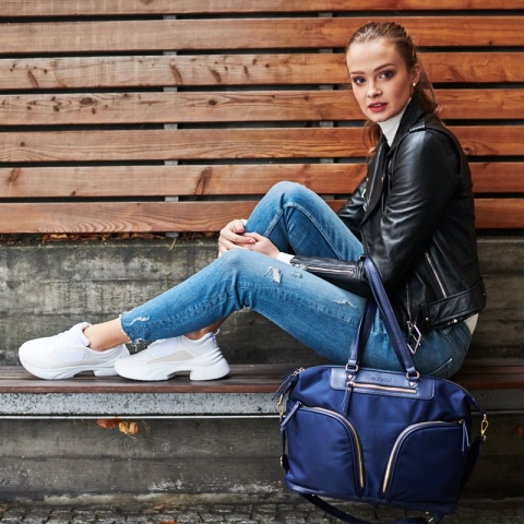 LUNA 2w1 JOISSY to połączenie torby i plecaka dla mamy - Navy