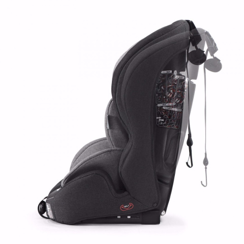 Kinderkraft Fotelik Samochodowy SAFETY-FIX ISOFIX (I/II/III) 9-36 - Black/Gray
