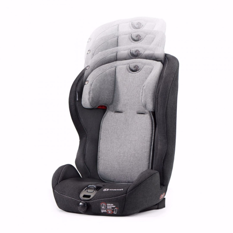 Kinderkraft Fotelik Samochodowy SAFETY-FIX ISOFIX (I/II/III) 9-36 - Black/Gray