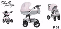 SHELL PRESTIGE 3w1 BabyActive wózek głęboko-spacerowy + fotelik samochodowy 0m+ P02